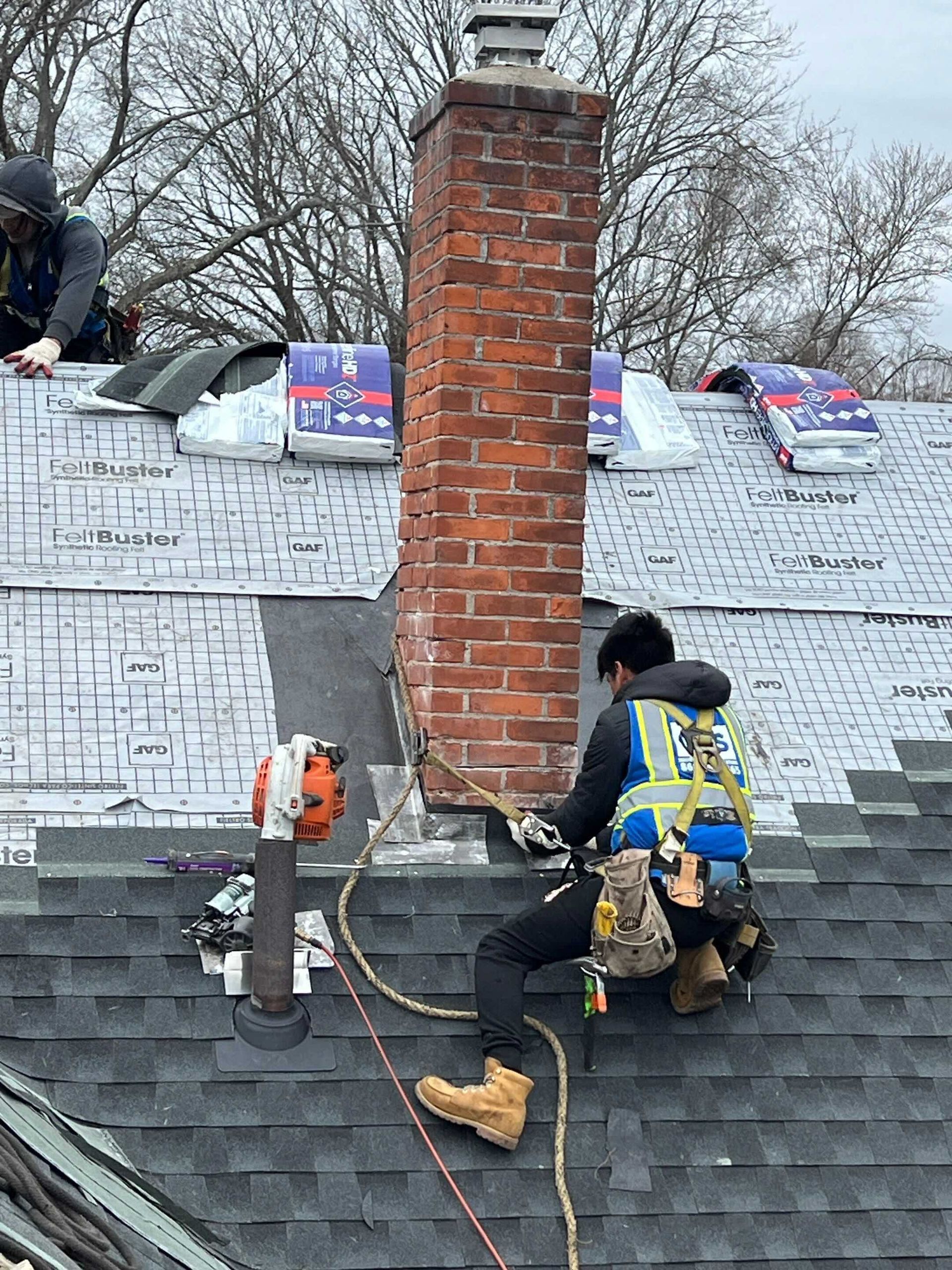 flashing chimney to prevent further water damage in west hartford, ct