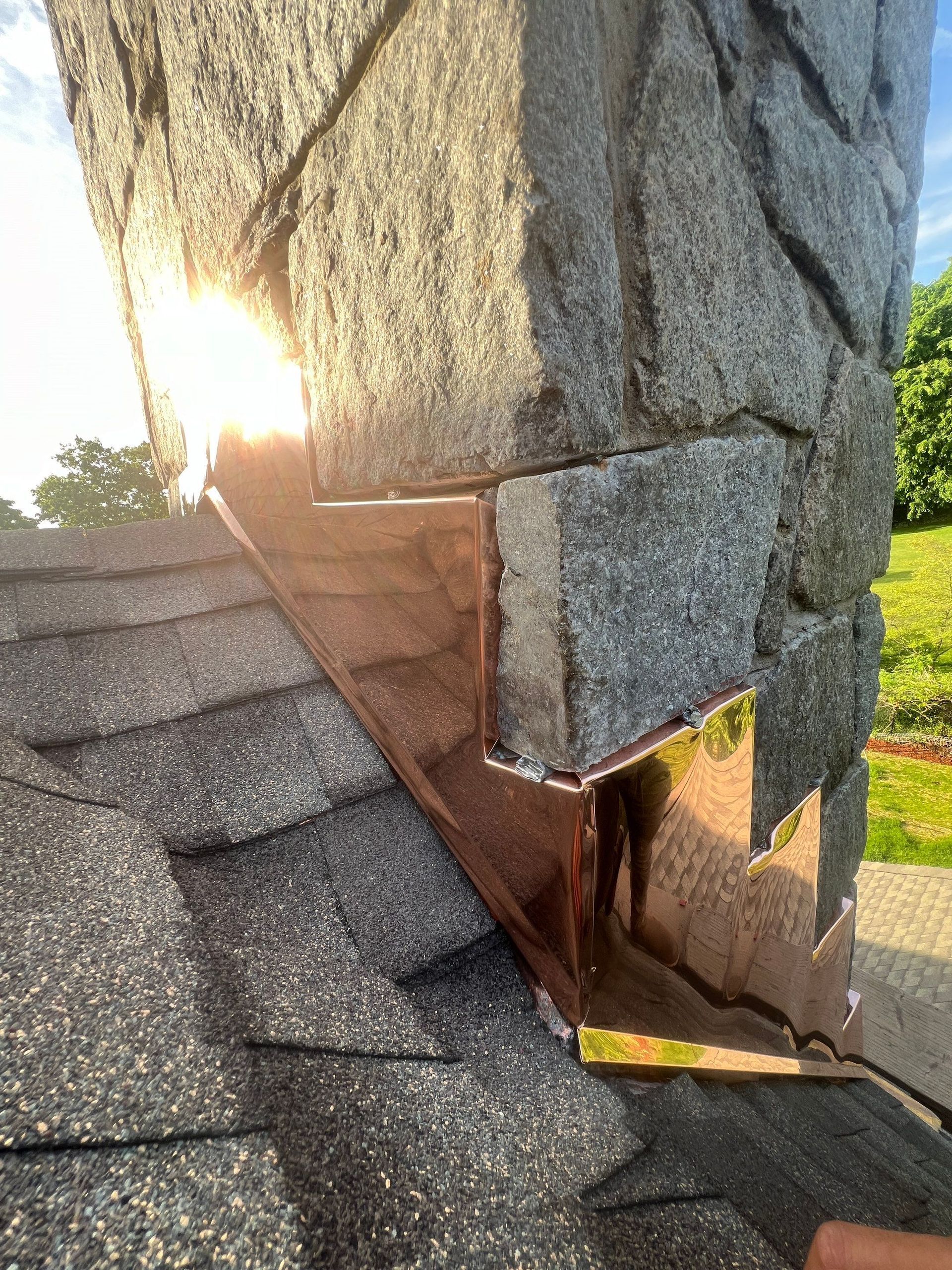 new roof and new flashing to prevent leaking in west hartford, ct