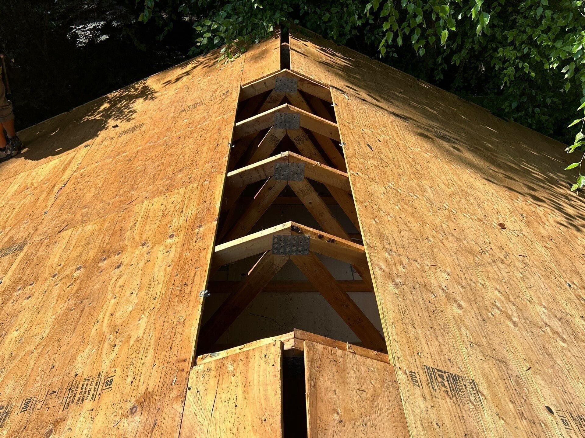Removal of Damaged Roof before new roof installation hartford, ct
