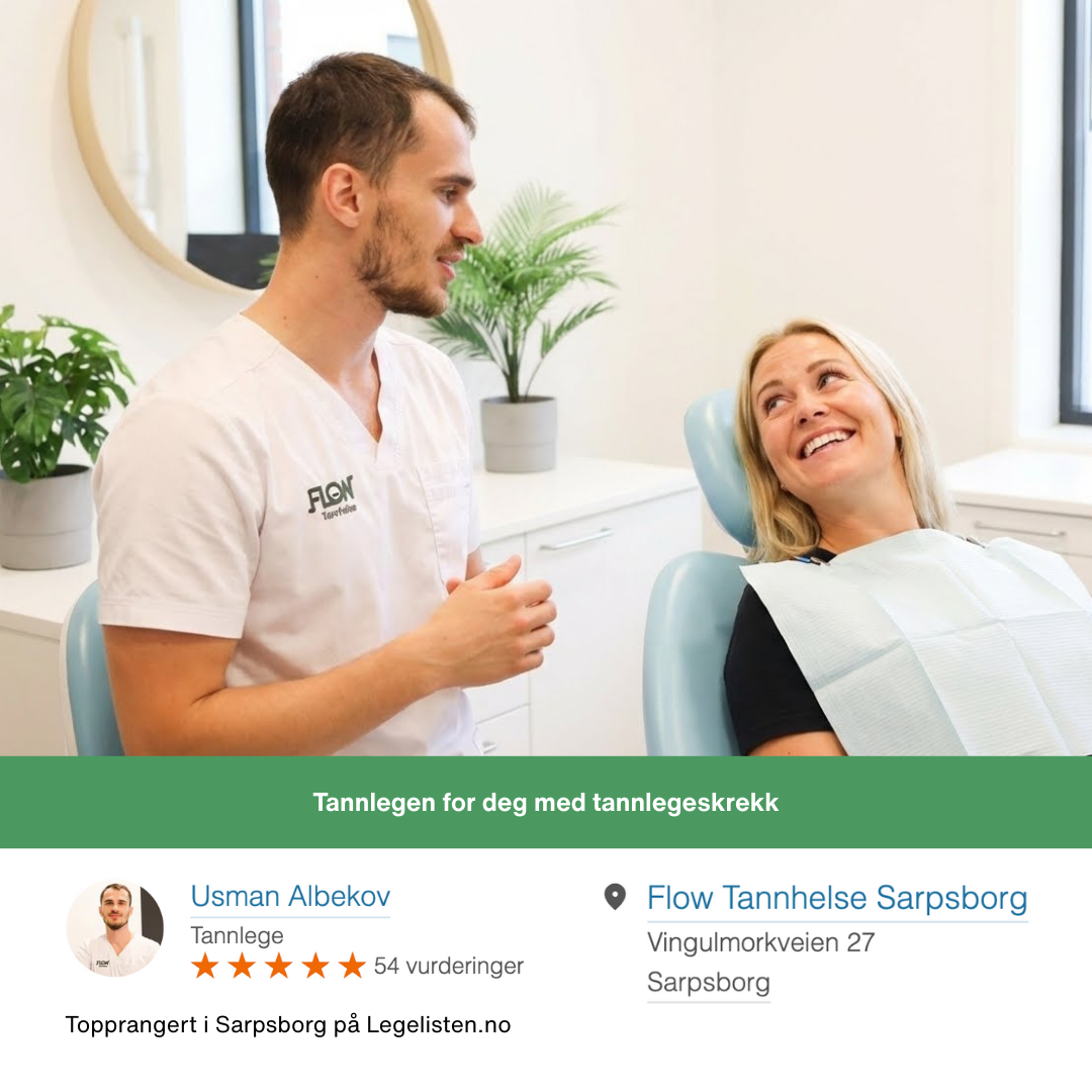Best rangert tannlege i Sarpsborg på Legelisten — Flow Tannhelse