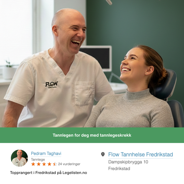 Tannlegevakt Fredrikstad — akutt tannlegehjelp hos Flow Tannhelse