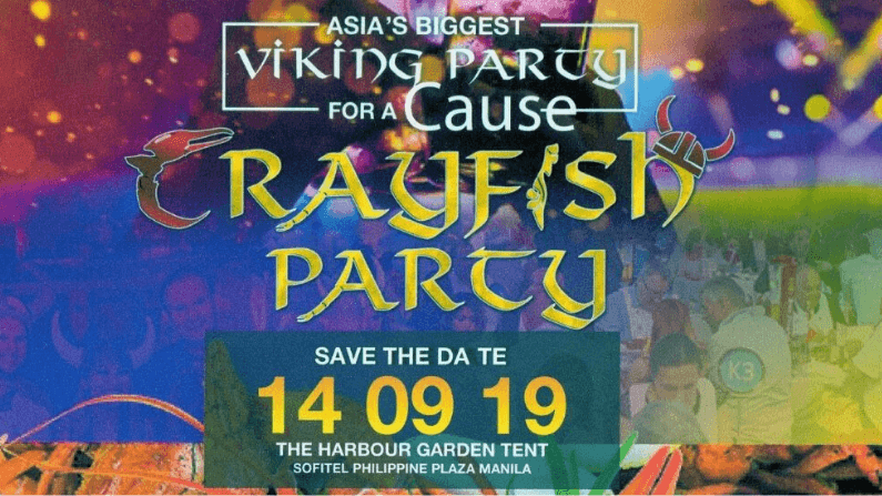 A poster for a viking party for a cause