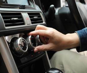 Car in Leander, TX getting AC worked on
