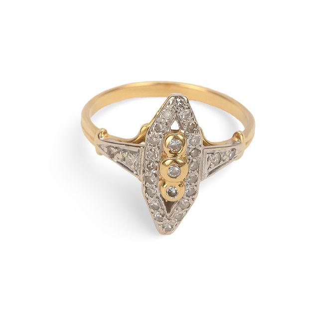 Bague marquise en or hot sale