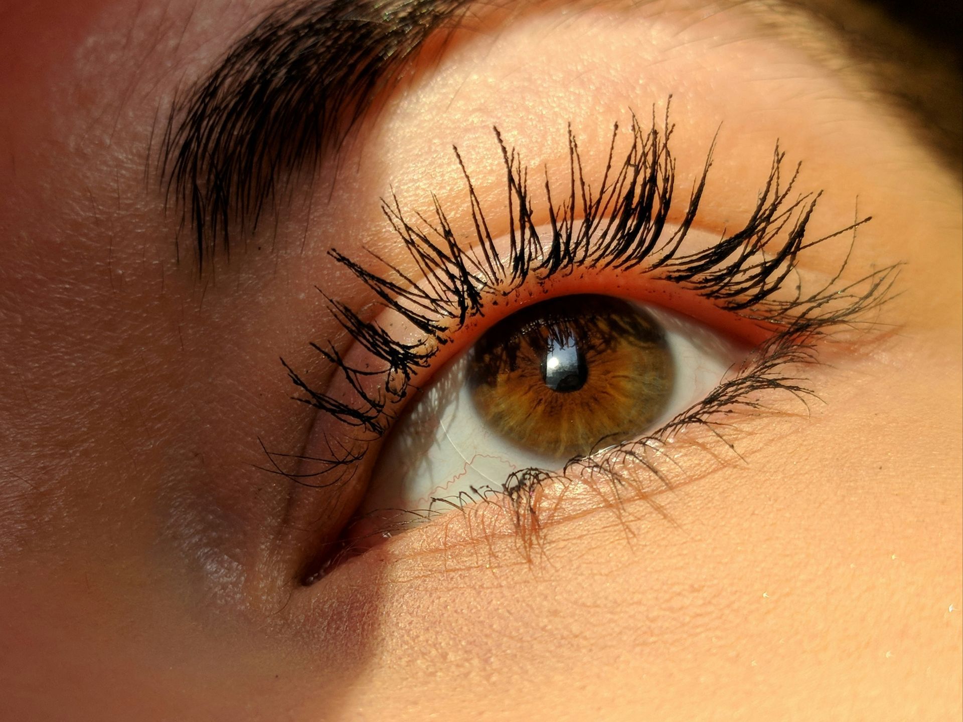 Women's eye with gorgeous long lashes from mascara - Moderne Beauty