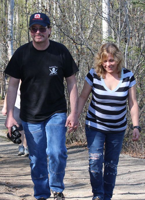 George and Karen Walking