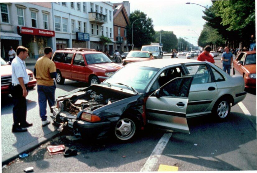 image of a crash car after the accident