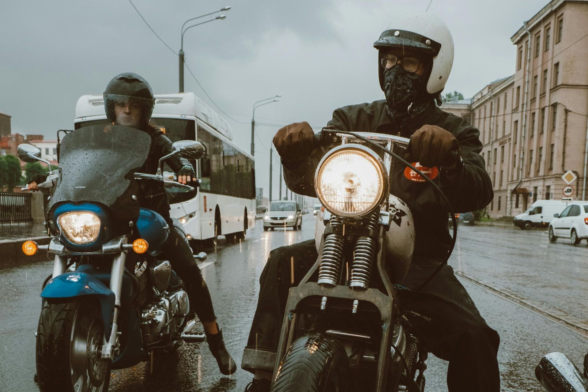 Photo of two motorcyclists on the road