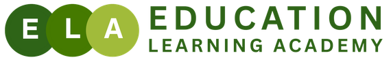 Logo: ELA in overlapping green circles, with 