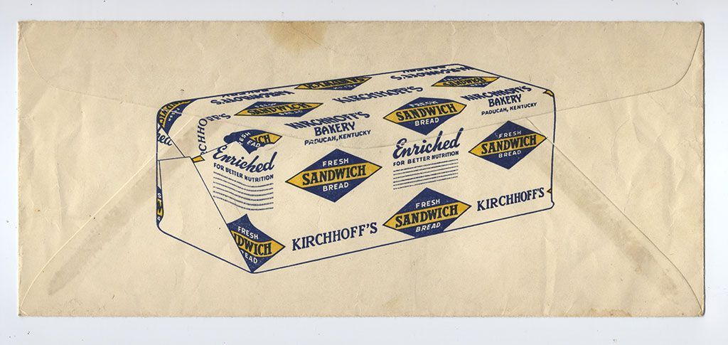 A drawing of a box with the words Kirchoff's Fresh Sandwich Bread on it