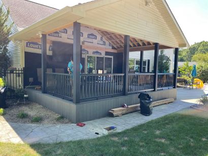 a new back deck addition that is being built