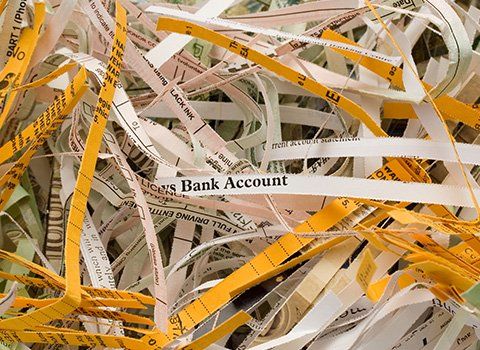 Shredded Bank Account Documents | Chicago, IL | Document Destruction Company, Inc.