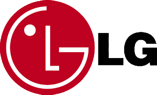 The lg logo is shown in a red circle