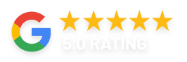 A google logo with five stars on it