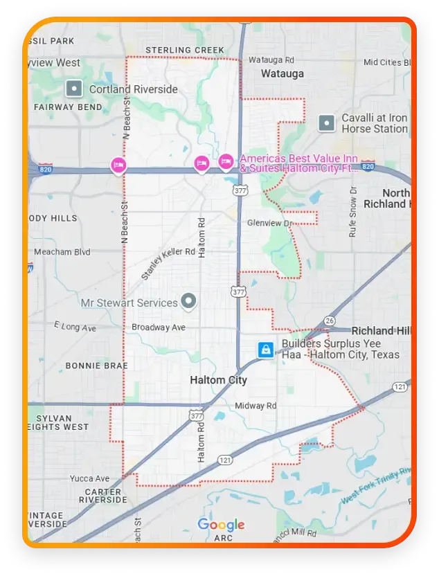 A map showing the location of richard hill