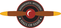 A logo for the minnesota aviation hall of fame