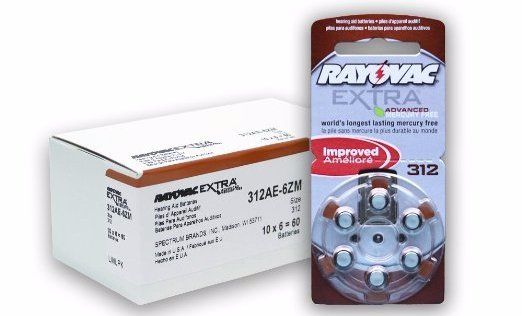 Rayovac Size 312 hearing aid batteries