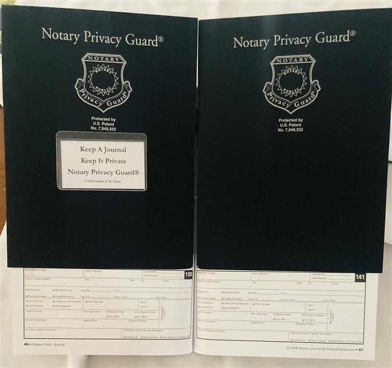 Portrait Style Notary Journals — Nationwide — Notary Privacy Guards®