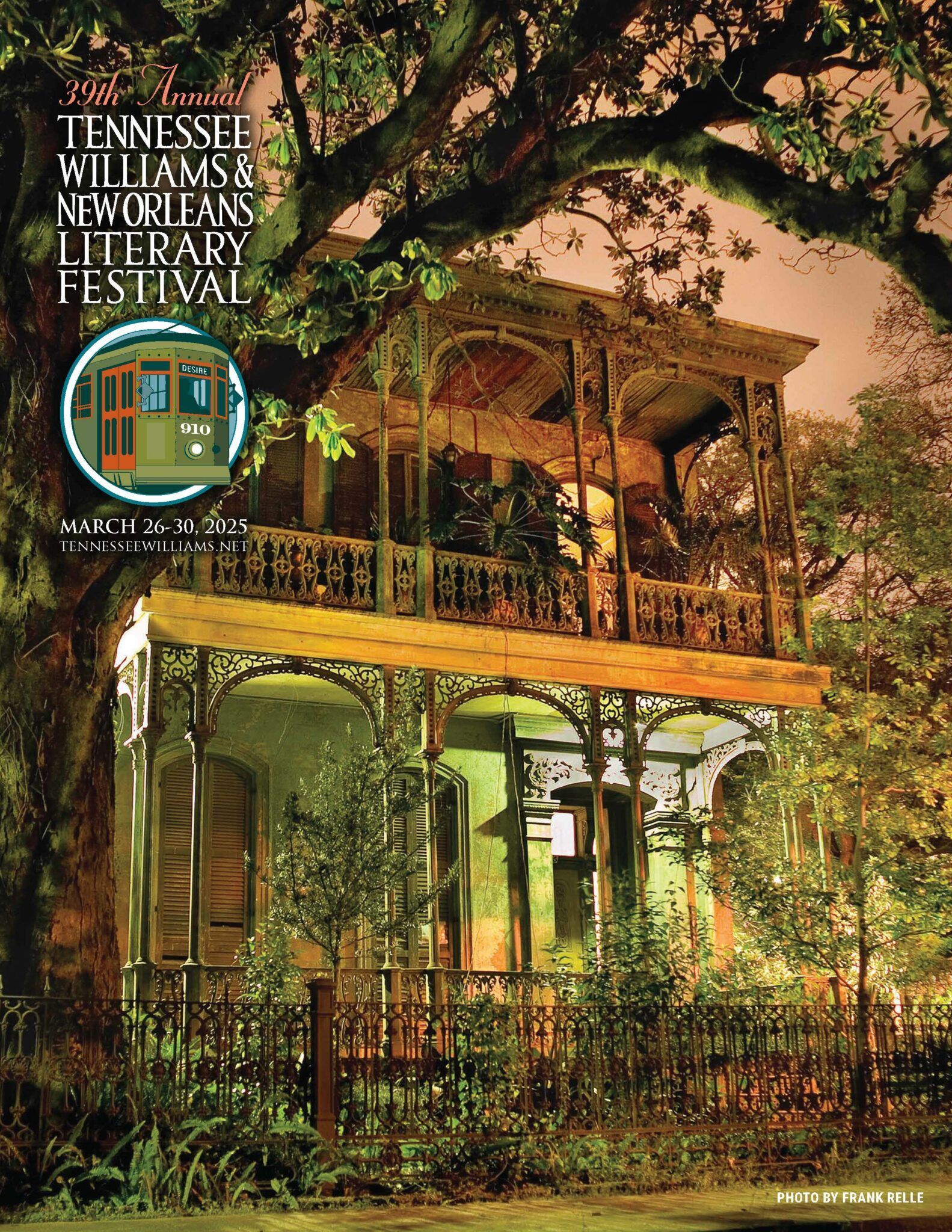 A poster for the tennessee williams new orleans literary festival