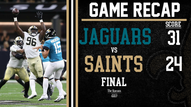 A game recap of a football game between the jaguars and saints
