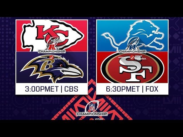 The logos for the ravens and the 49ers are shown