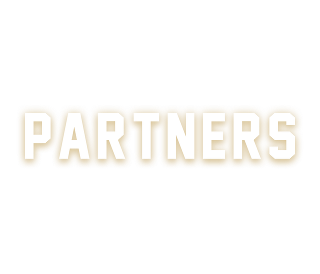 The word partners is written in white letters on a white background.