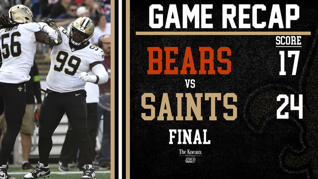 A game recap of a bears vs saints game