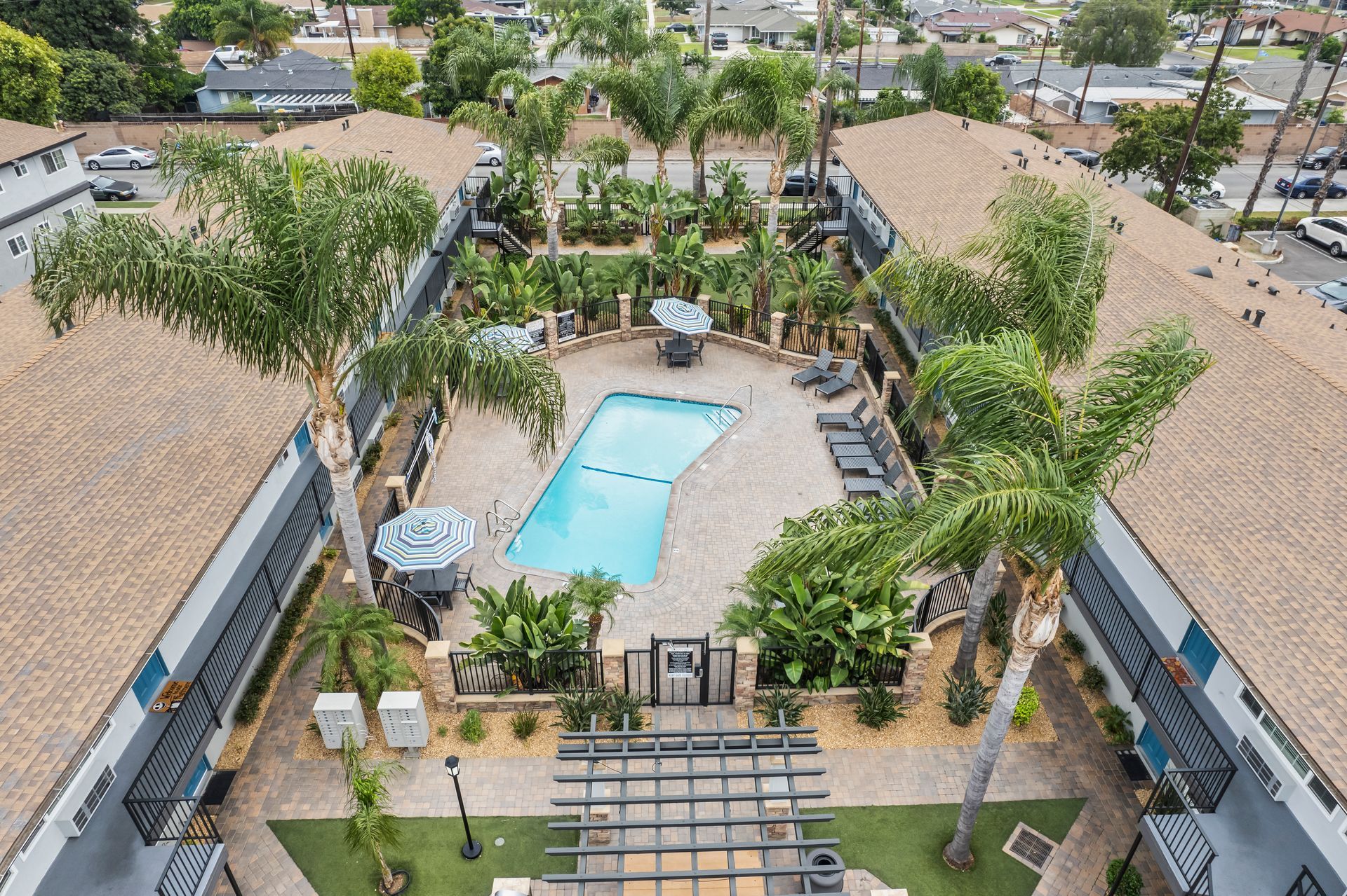 Cantabria square pool from above