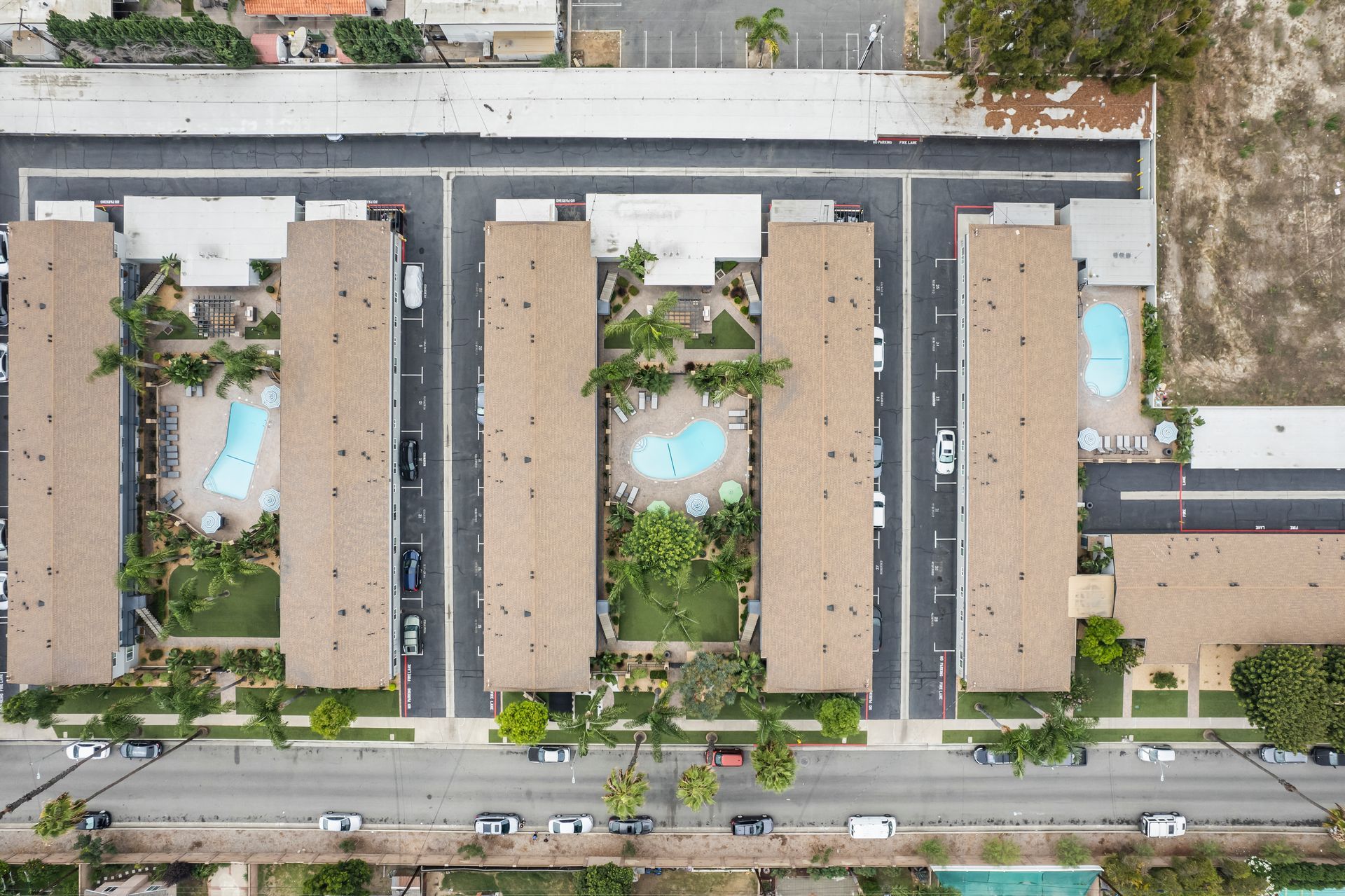 Cantabria pools from above