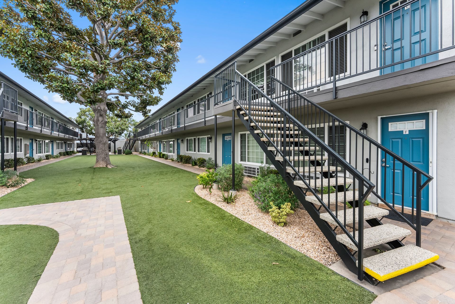 Cantabria stairs to upper level exterior
