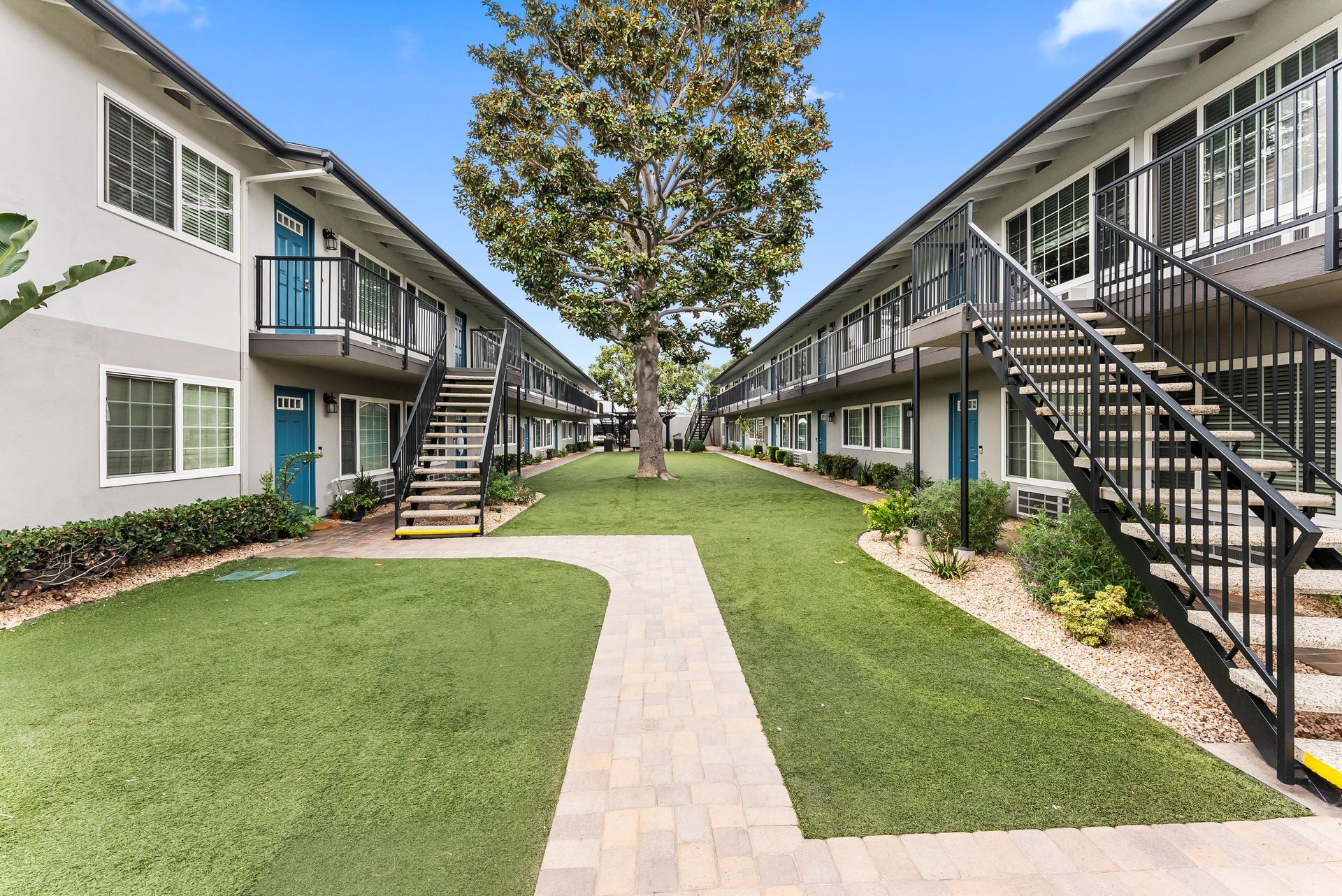 Cantabria grass area and large tree