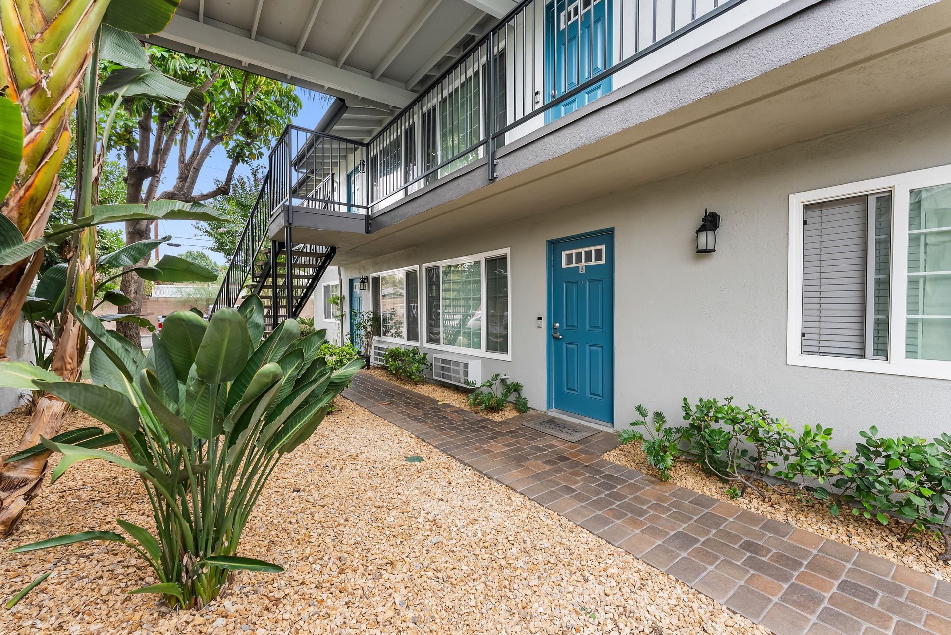 Cantabria exterior doors and plants
