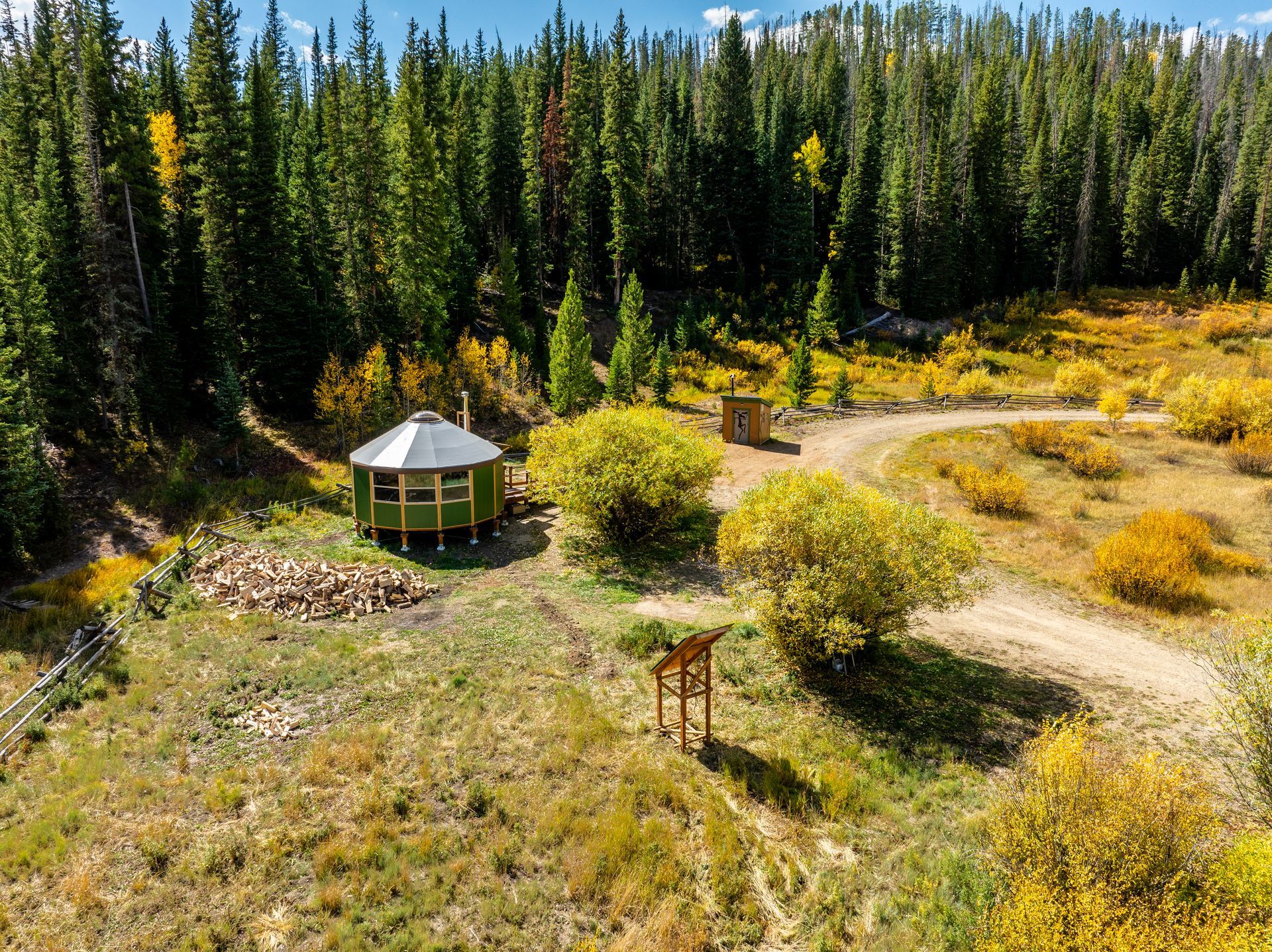 Yonder Yurts | Dancing Moose Yurt | State Forest State Park, Colorado