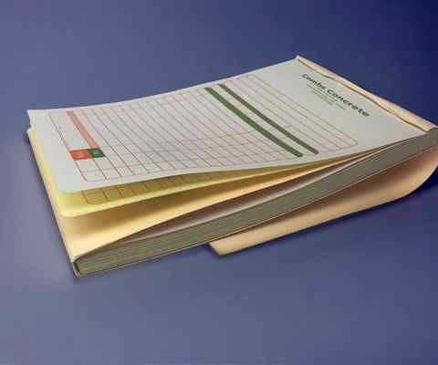 Multi-part NCR carbonless forms printed with wraparound cover for Las Vegas businesses.