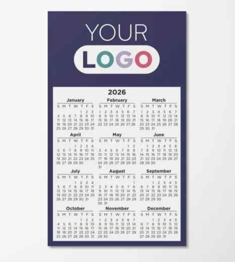 Branded calendars keep your business visible to clients all year long.
