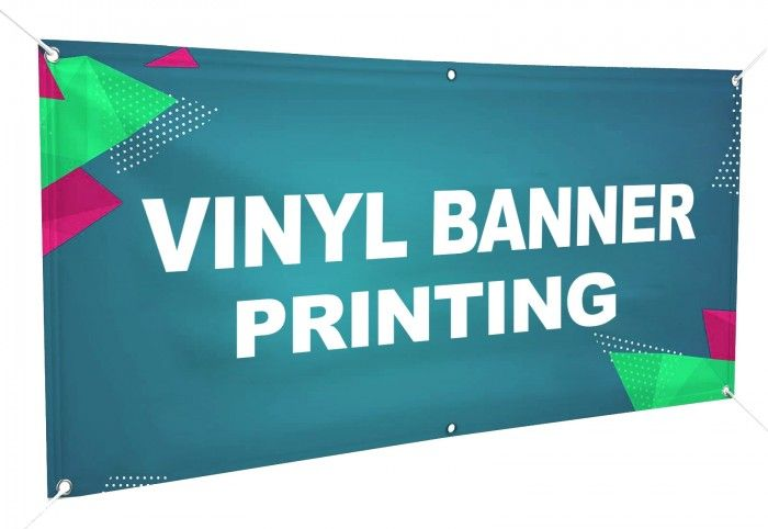 Example of a vinyl banner with grommets, commonly used for Las Vegas conventions.