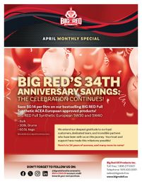 Big Red Oil Monthly Specials