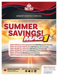 Big Red Oil Monthly Specials