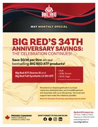 Big Red Oil Monthly Specials
