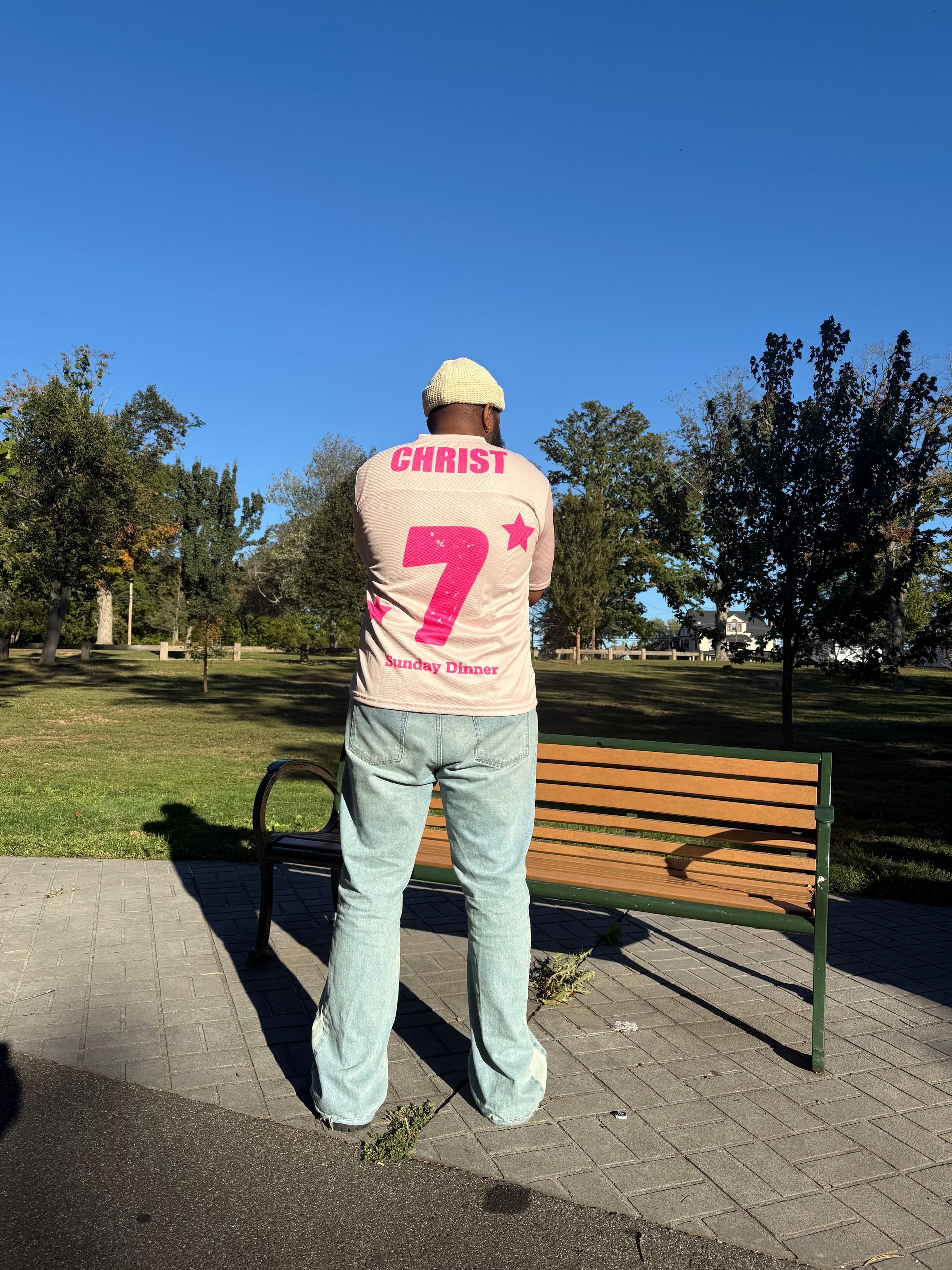 Cream & Pink Jesus Jersey