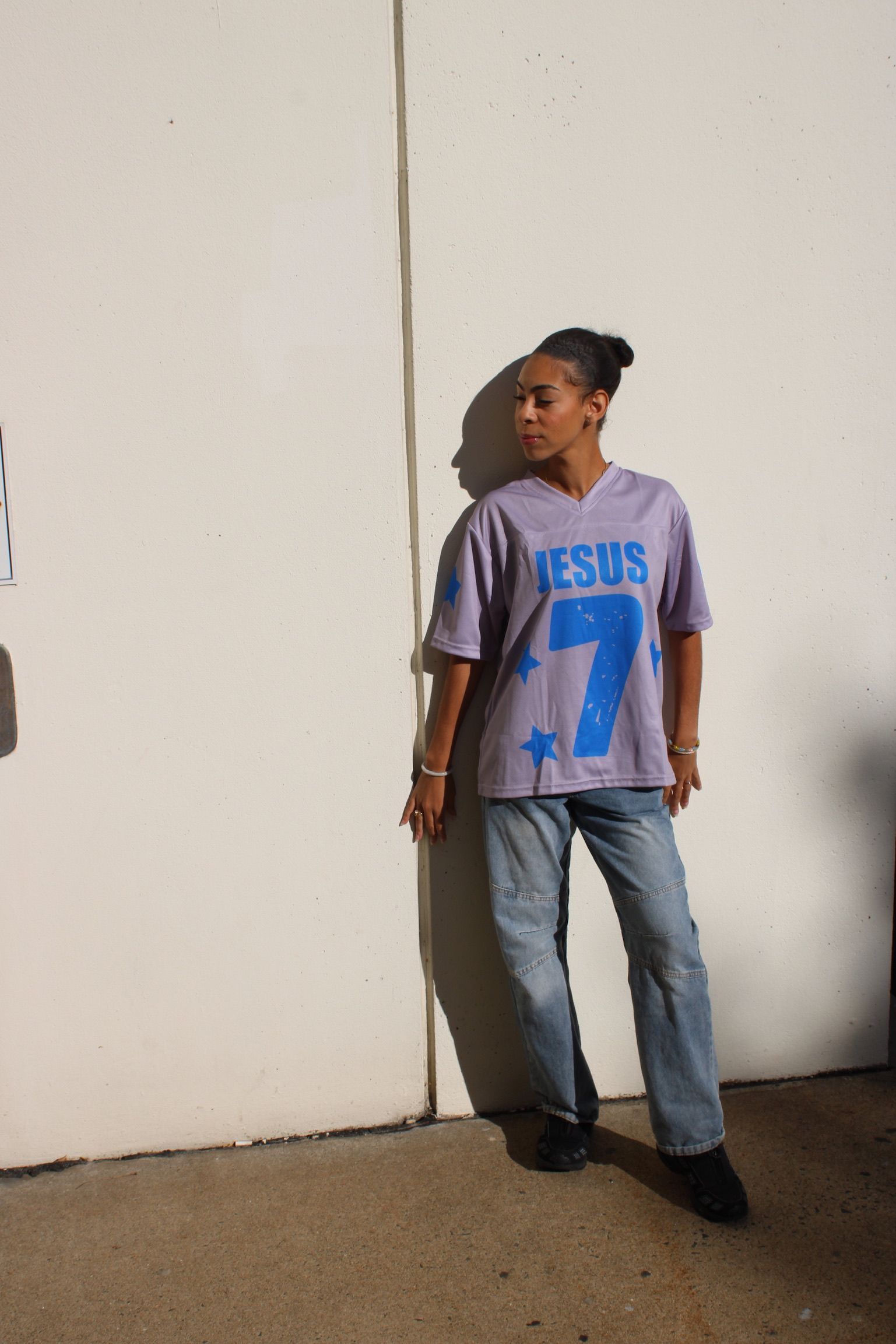 Grey & Blue Jesus Jersey