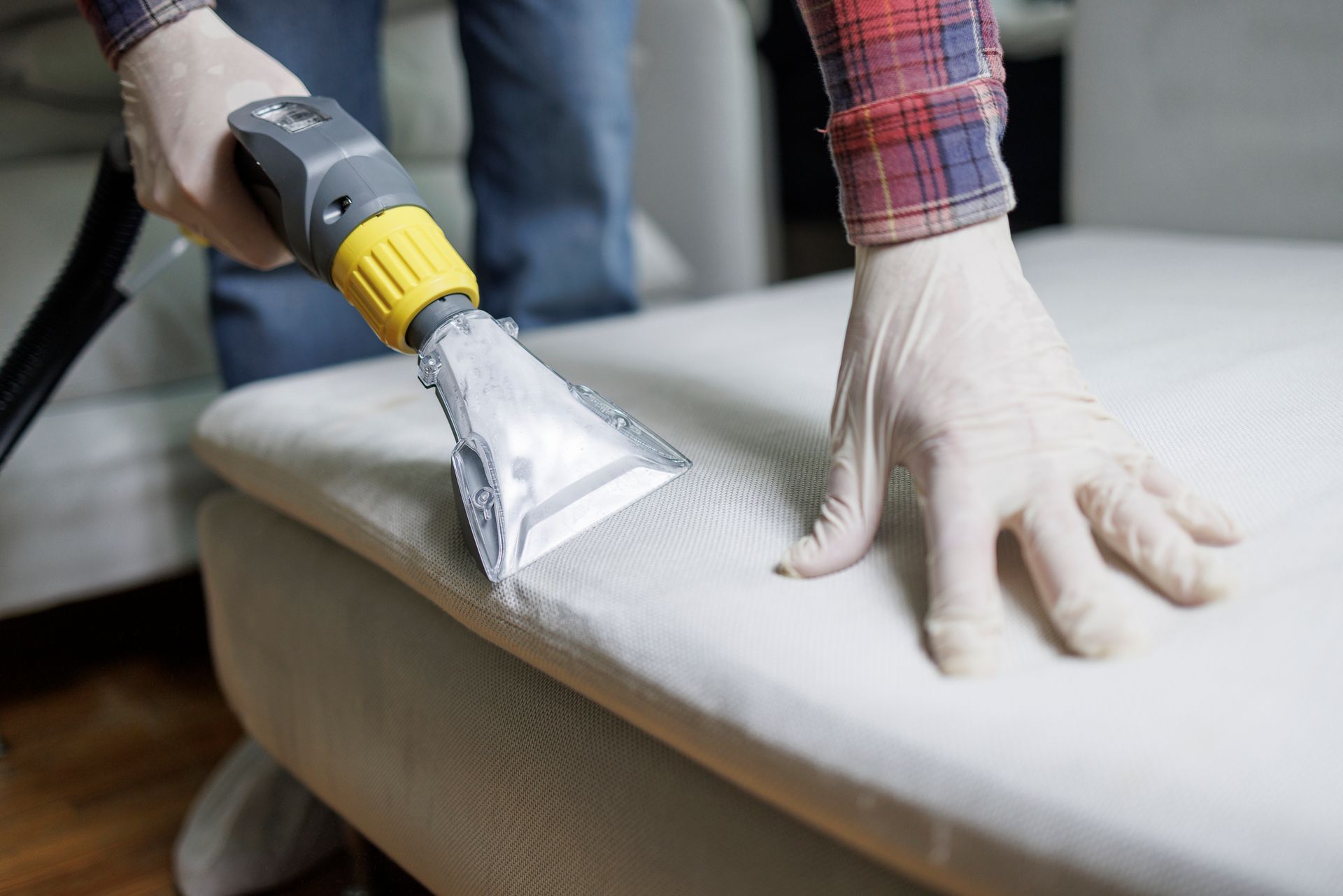 Sofa chemical cleaning — Charlottesville, VA — Quality Carpet and Chimney Cleaners