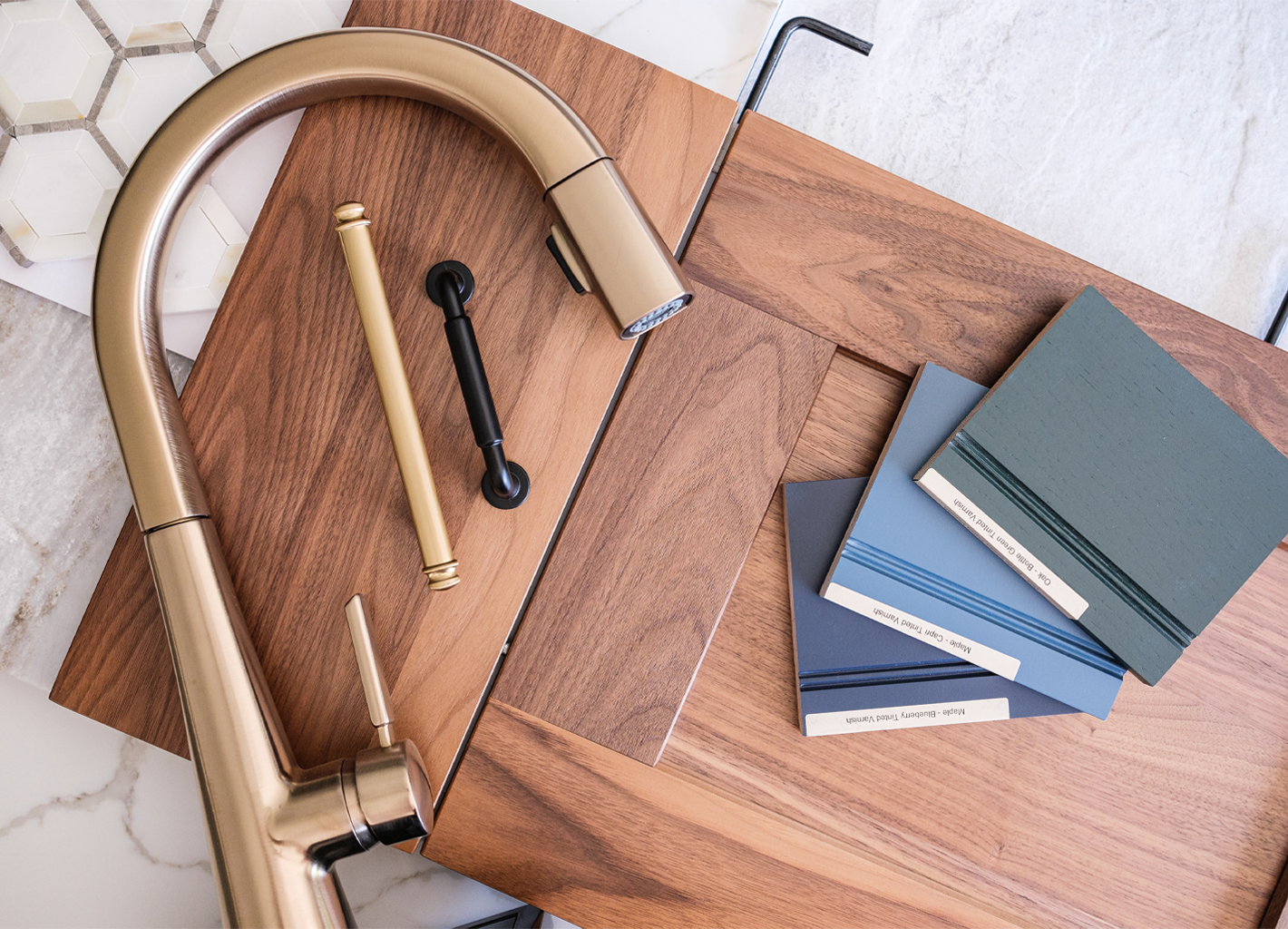 There is a large island in the middle of the room.