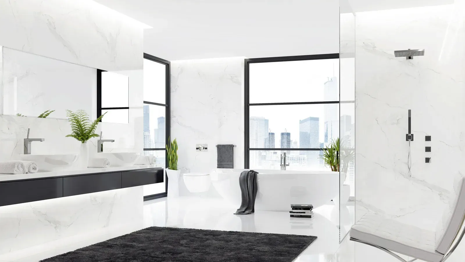 A bathroom with a bathtub , sink , and shower.
