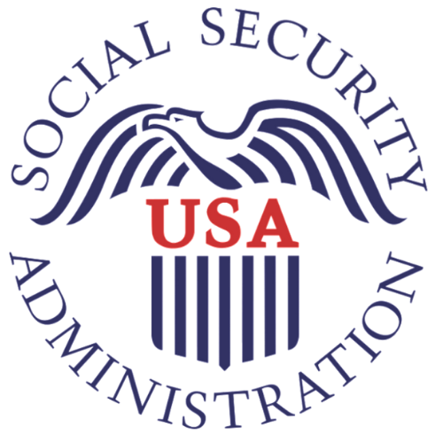Social Security Administration logo: Eagle above shield with 