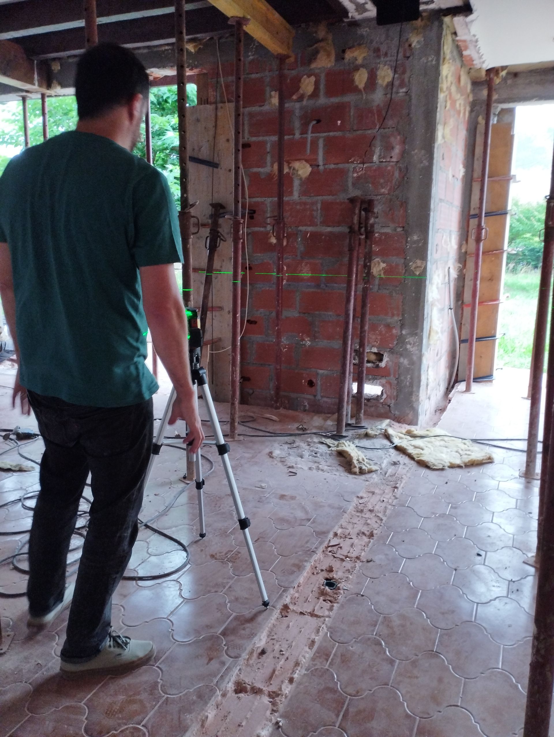 prise de niveaux avant le réagréage