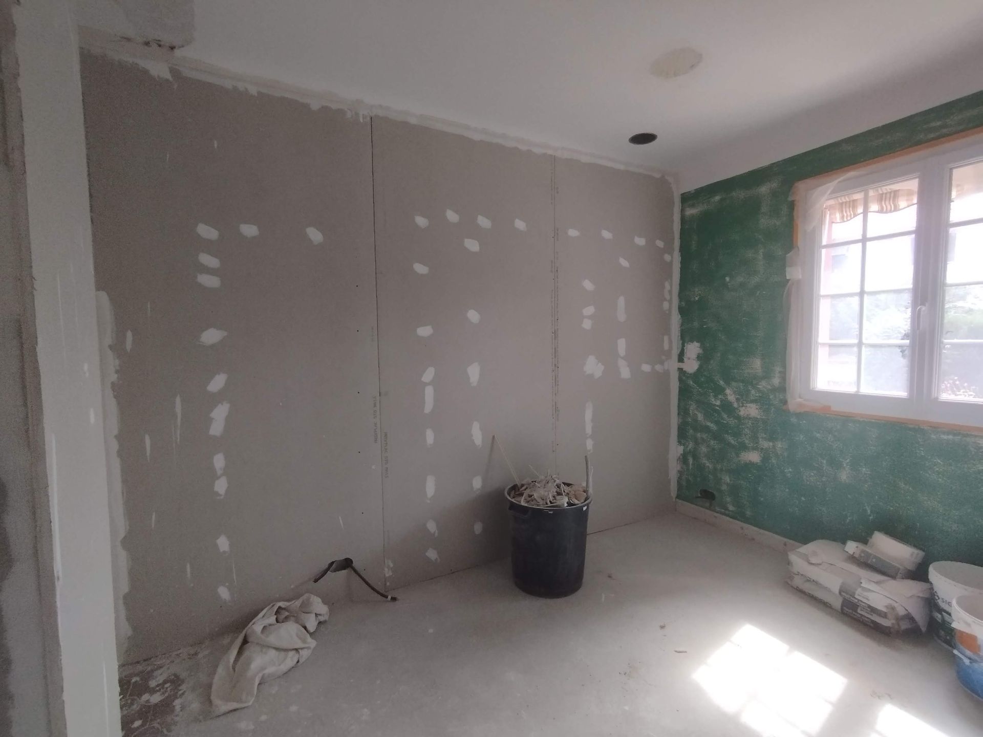 Création séparation placo pour créer une chambre