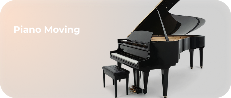 Professional movers carefully transporting an upright piano