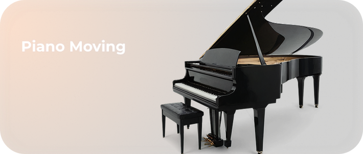 Professional movers carefully transporting an upright piano