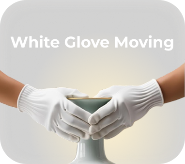 Movers handling high-end furniture with protective padding